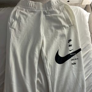 White Nike sweatpants